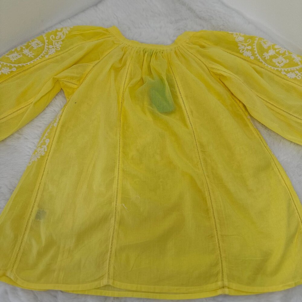 Melissa Odabash Women’s Yellow Embroidered Blouse - Picture 7 of 12